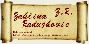Žaklina Radujković vizit kartica